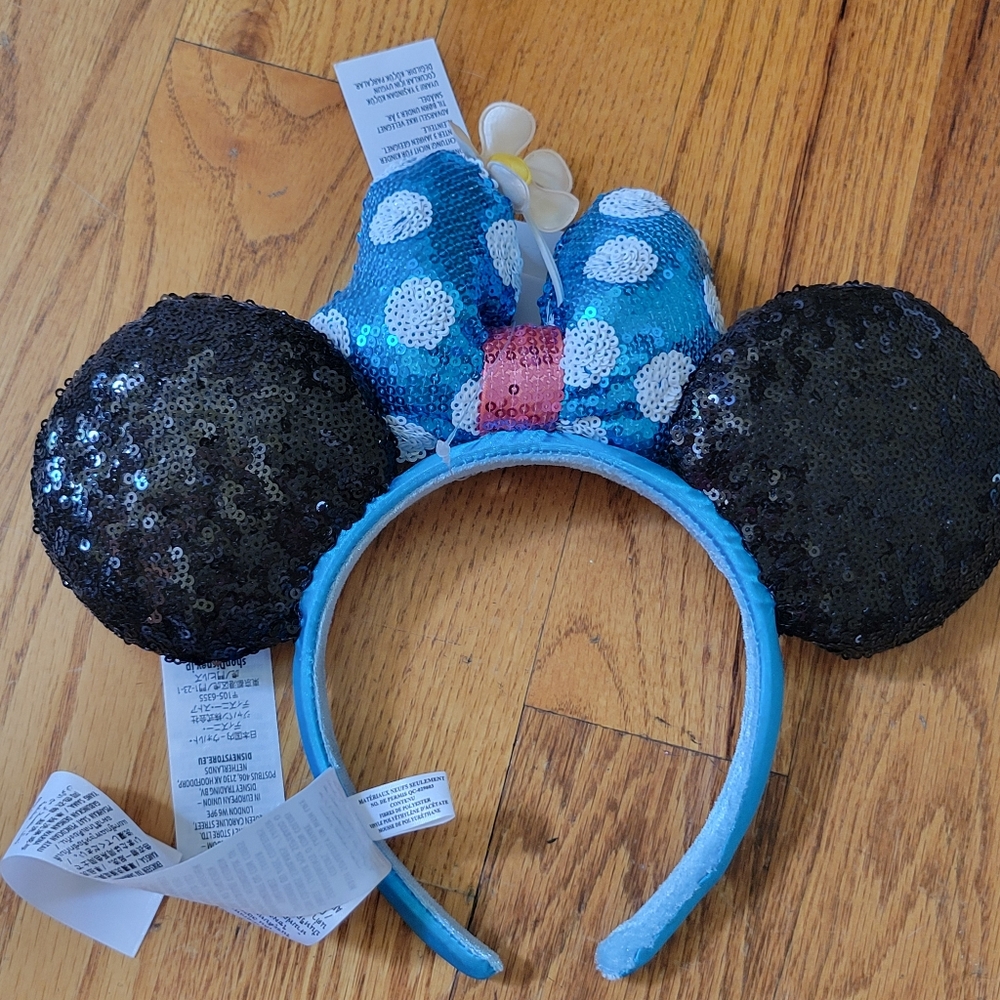 Disney Parks Sequin Minnie Mouse Ears Headband NEW